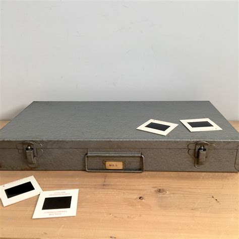 vintage metal slide box|Vintage Metal Slide for sale .